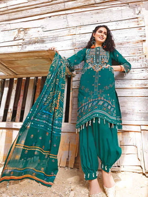 Gul Ahmed Essential Embroidered Lawn 3Pc Suit CL-1291 - FaisalFabrics.pk