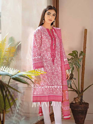 Gul Ahmed Essential Embroidered Lawn 3Pc Suit CL-1299 - FaisalFabrics.pk