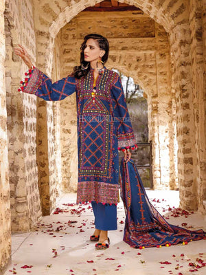 Gul Ahmed Essential Embroidered Lawn 3Pc Suit CL-1309 - FaisalFabrics.pk