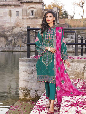 Gul Ahmed Essential Embroidered Lawn 3Pc Suit CL-1311 - FaisalFabrics.pk