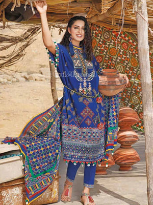 Gul Ahmed Essential Embroidered Lawn 3Pc Suit CL-1313 - FaisalFabrics.pk