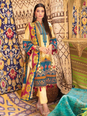 Gul Ahmed Essential Embroidered Lawn 3Pc Suit CL-1322 - FaisalFabrics.pk