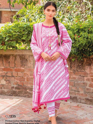 Gul Ahmed Essential Embroidered Lawn 3Pc Suit CL-1335 - FaisalFabrics.pk