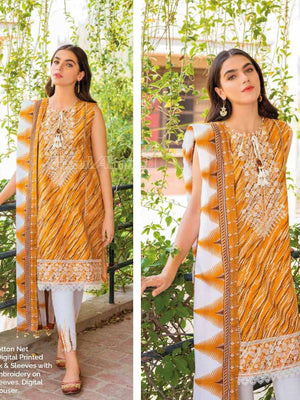 Gul Ahmed Essential Embroidered Lawn 3Pc Suit CL-1337 - FaisalFabrics.pk