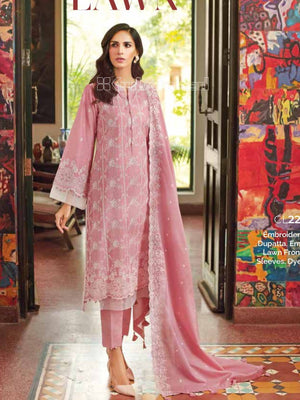 Gul Ahmed Essential Embroidered Lawn 3Pc Suit CL-22010 - FaisalFabrics.pk