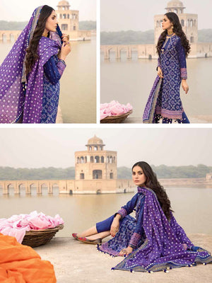 GulAhmed Chunri Printed Lawn Unstitched 3Pc Suit CL-22044 A