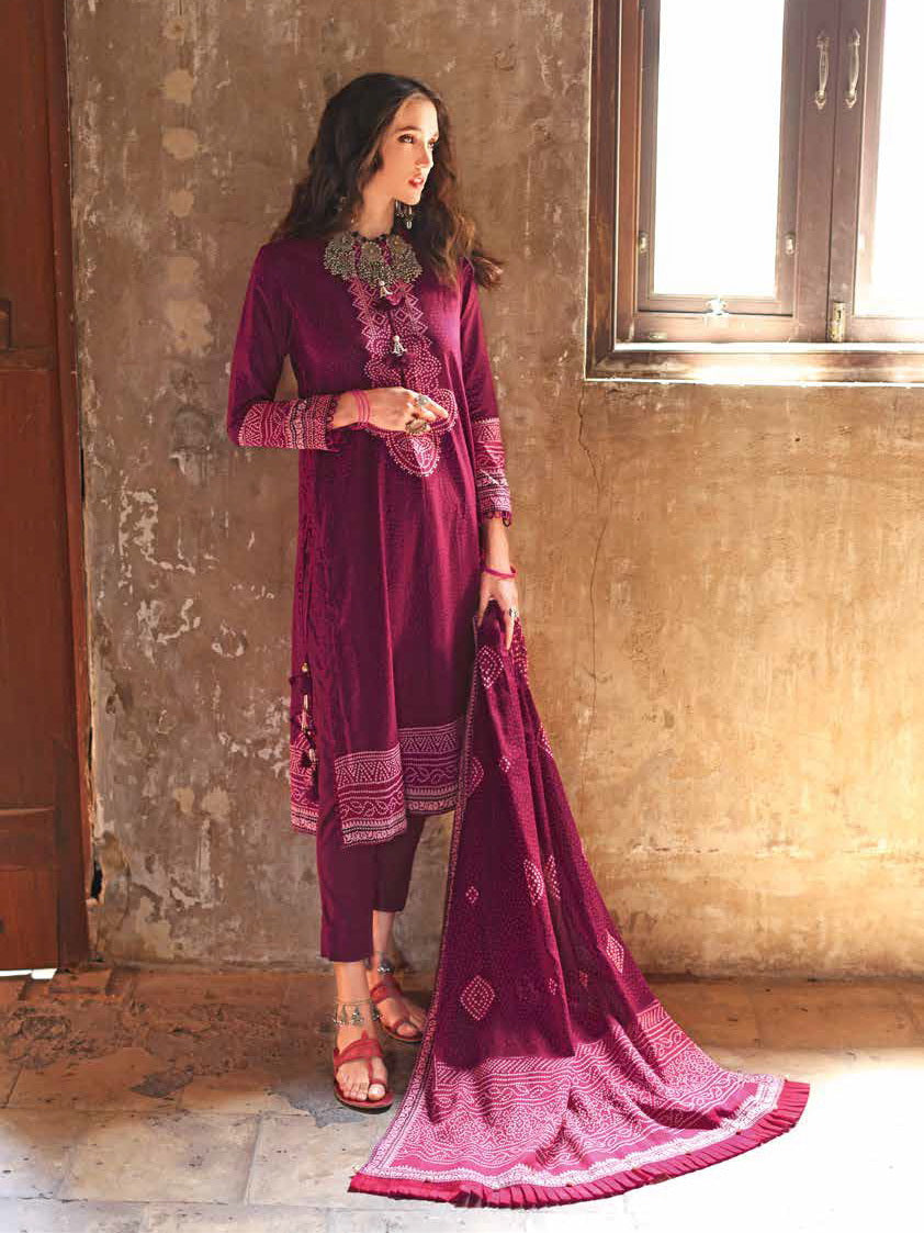GulAhmed Chunri Printed Lawn Unstitched 3Pc Suit CL-22069 B