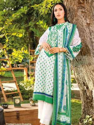 Gul Ahmed Essential Embroidered Lawn 3Pc Suit CL-22084A - FaisalFabrics.pk