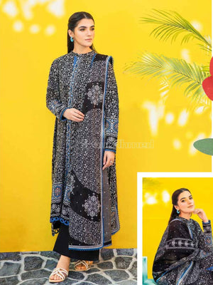 Gul Ahmed Essential Embroidered Lawn 3Pc Suit CL-22154B - FaisalFabrics.pk