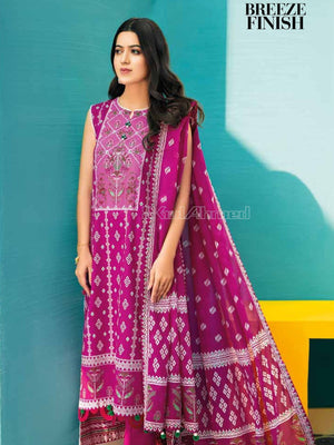 Gul Ahmed Essential Embroidered Lawn 3Pc Suit CL-22155A - FaisalFabrics.pk