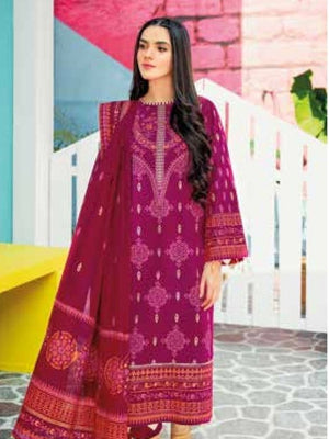 Gul Ahmed Essential Embroidered Lawn 3Pc Suit CL-22159A - FaisalFabrics.pk