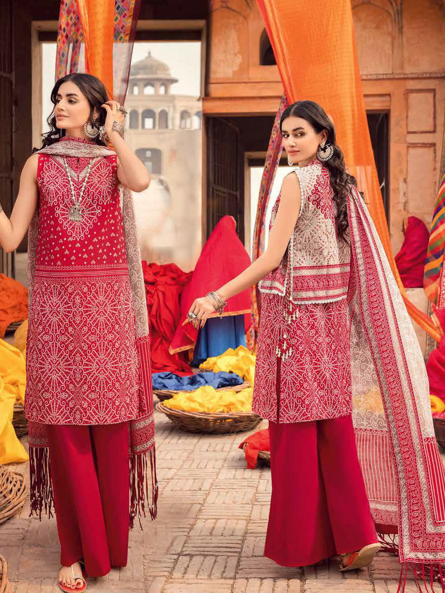 GulAhmed Chunri Printed Lawn Unstitched 3Pc Suit CL-22212 A