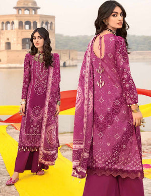 GulAhmed Chunri Printed Lawn Unstitched 3Pc Suit CL-22213 A