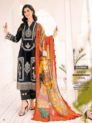 GulAhmed Summer Essential Lawn Unstitched Embroidered 3 Piece CL-32052
