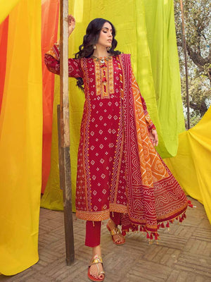 GulAhmed Chunri Printed Lawn Unstitched 3Pc Suit CL-32093 B