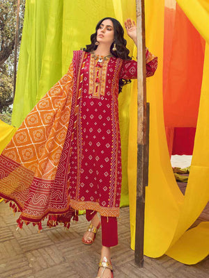 GulAhmed Chunri Printed Lawn Unstitched 3Pc Suit CL-32093 B