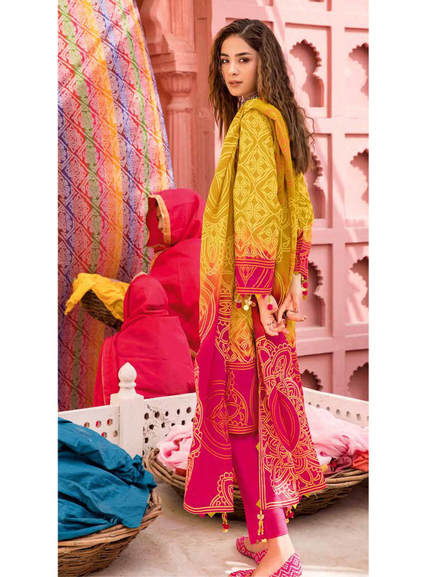 GulAhmed Chunri Printed Lawn Unstitched 3Pc Suit CL-32094 A