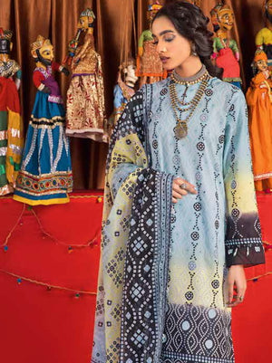 GulAhmed Chunri Printed Lawn Unstitched 3Pc Suit CL-32097 A