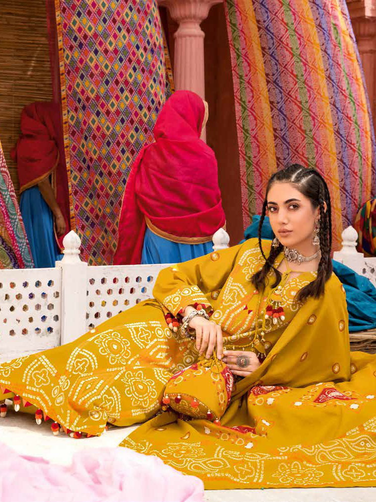 GulAhmed Chunri Printed Lawn Unstitched 3Pc Suit CL-32101 A