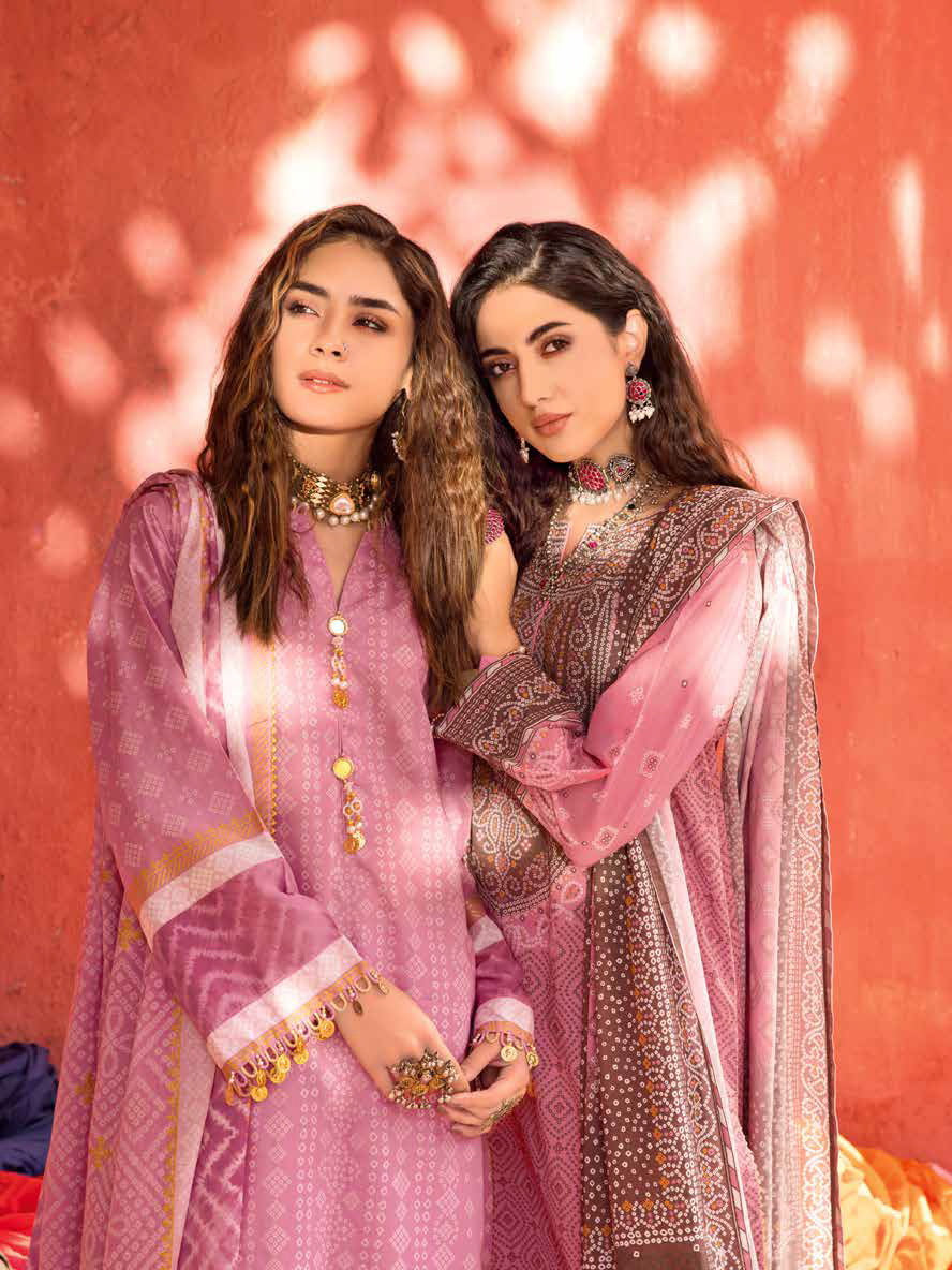 GulAhmed Chunri Printed Lawn Unstitched 3Pc Suit CL-32103 B
