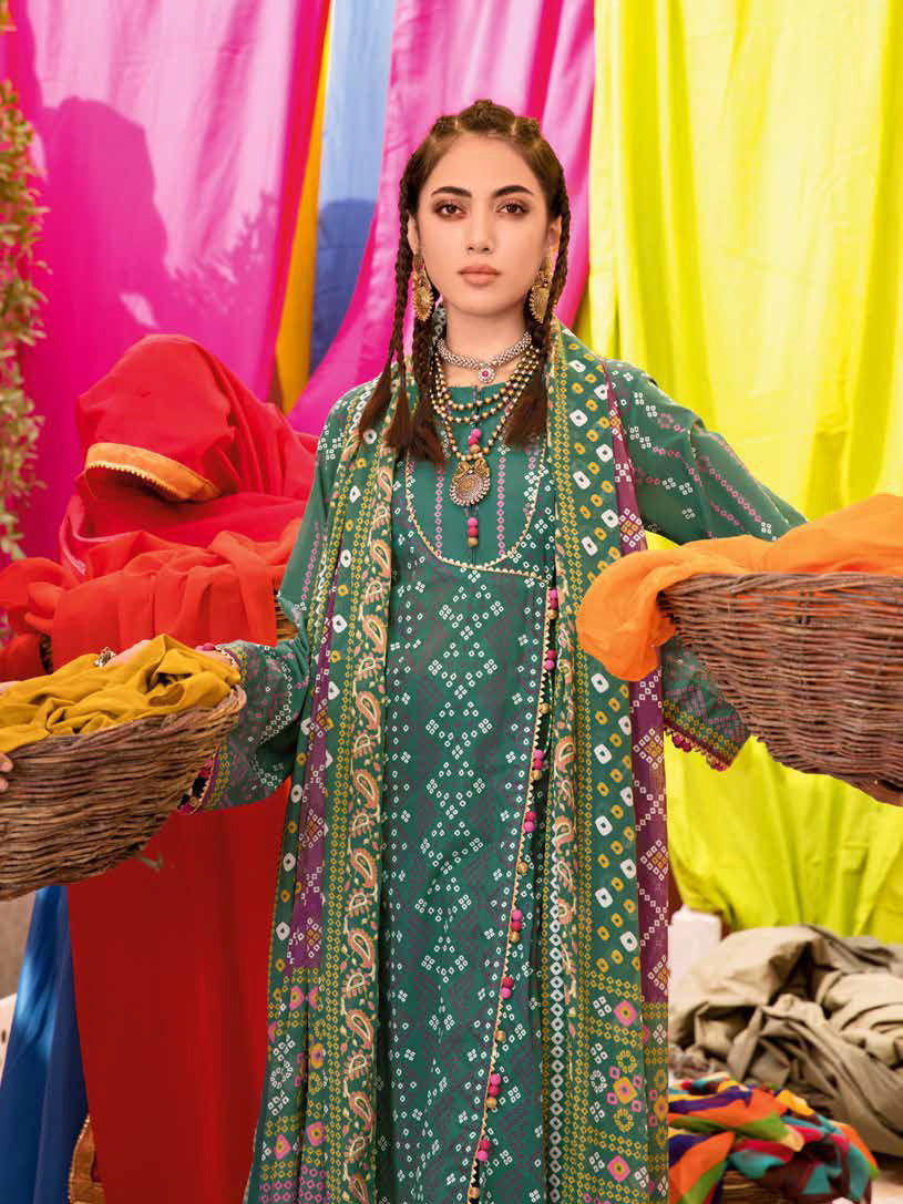 GulAhmed Chunri Printed Lawn Unstitched 3Pc Suit CL-32141 A