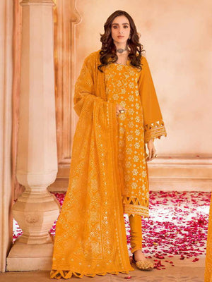 GulAhmed Chunri Embroidered Lawn Unstitched 3Pc Suit CL-32161