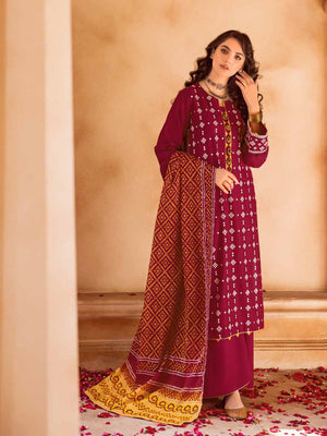 GulAhmed Chunri Embroidered Lawn Unstitched 3Pc Suit CL-32166