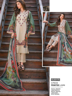 GulAhmed Summer Essential Lawn Unstitched Printed 3Pc Suit CL-32175
