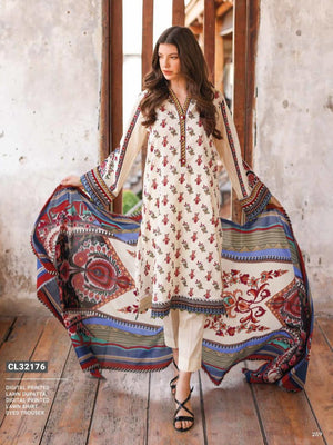 GulAhmed Summer Essential Lawn Unstitched Printed 3Pc Suit CL-32176