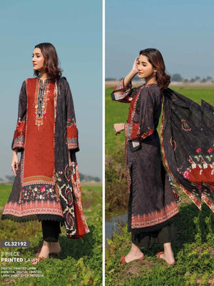 GulAhmed Summer Essential Lawn Unstitched Printed 3Pc Suit CL-32192