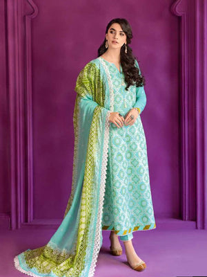 GulAhmed Chunri Embroidered Lawn Unstitched 3Pc Suit CL-32202