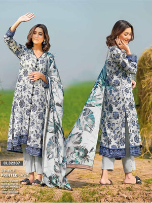 GulAhmed Summer Essential Lawn Unstitched Printed 3Pc Suit CL-32207