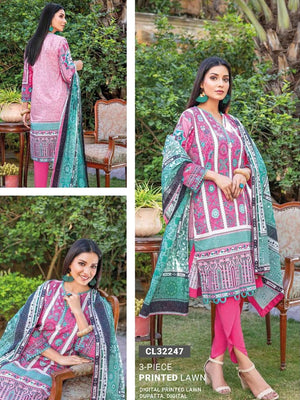 GulAhmed Summer Essential Lawn Unstitched Printed 3Pc Suit CL-32247