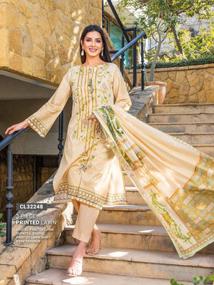 GulAhmed Summer Essential Lawn Unstitched Printed 3Pc Suit CL-32248