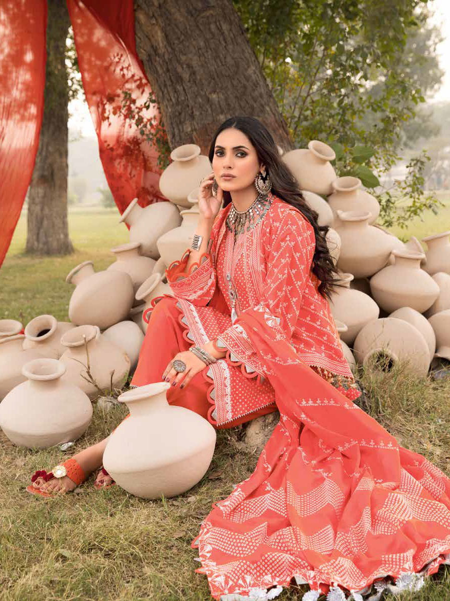 GulAhmed Chunri Printed Lawn Unstitched 3Pc Suit CL-32255 A