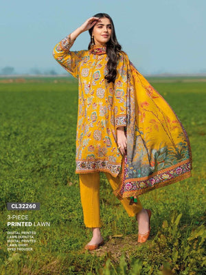 GulAhmed Summer Essential Lawn Unstitched Printed 3Pc Suit CL-32260