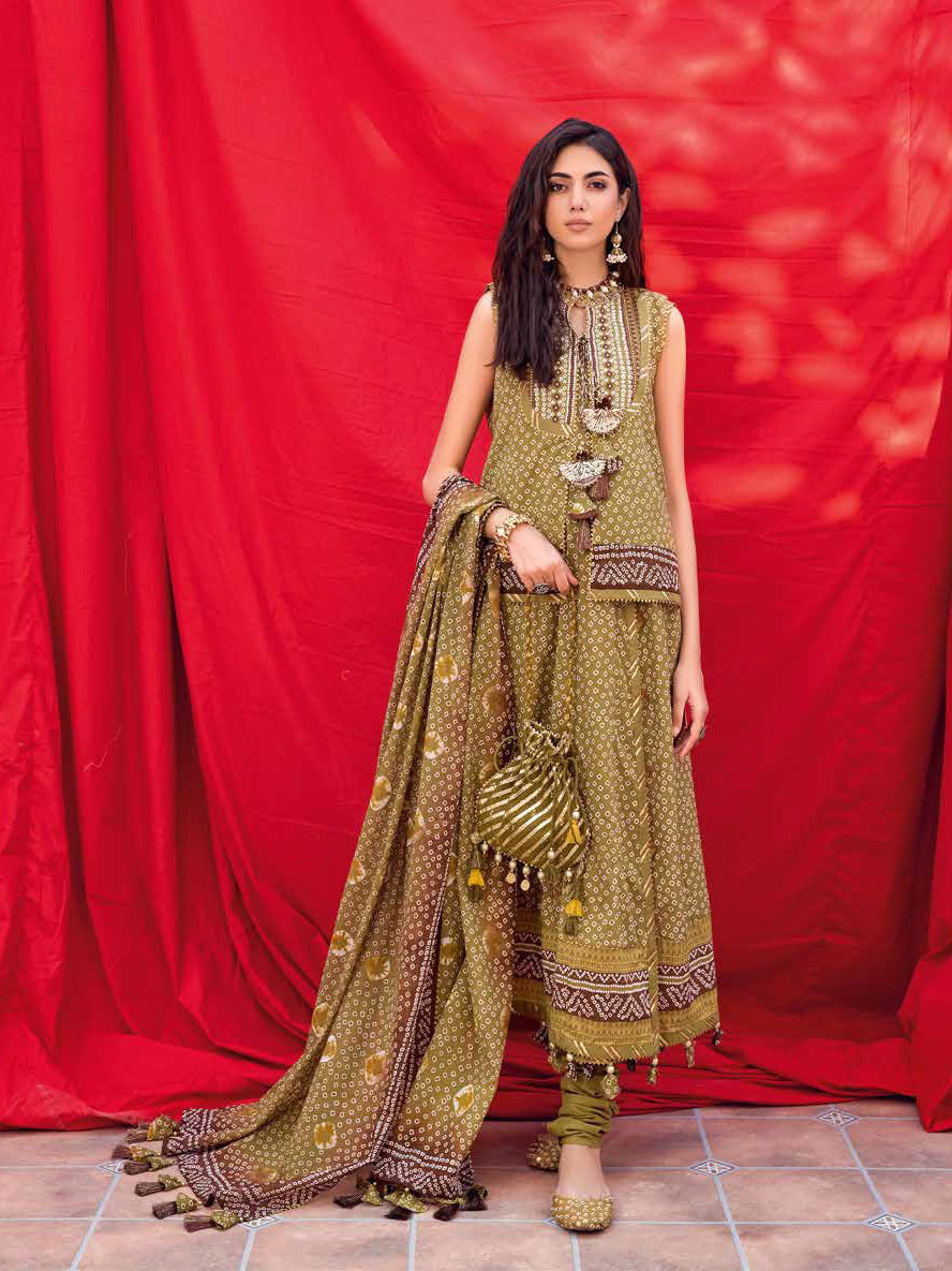 GulAhmed Chunri Printed Lawn Unstitched 3Pc Suit CL-32283 B