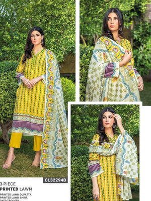 GulAhmed Summer Essential Lawn Unstitched Printed 3Pc Suit CL-32294B