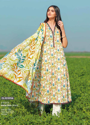 GulAhmed Summer Essential Lawn Unstitched Printed 3Pc Suit CL-32359A