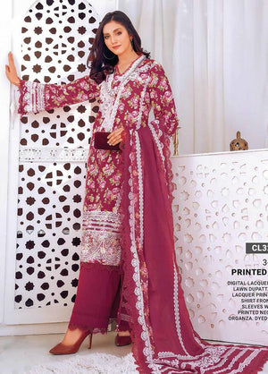 GulAhmed Summer Essential Lawn Unstitched Printed 3Pc Suit CL-32378