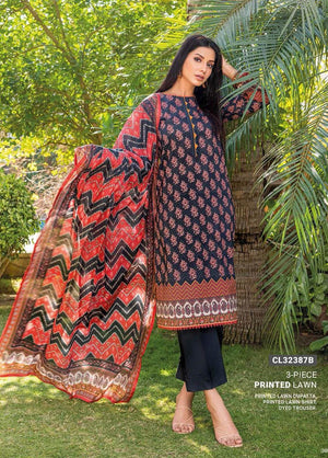 GulAhmed Summer Essential Lawn Unstitched Printed 3Pc Suit CL-32387B