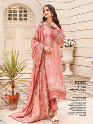 GulAhmed Summer Essential Lawn Unstitched Embroidered 3 Piece CL-32406