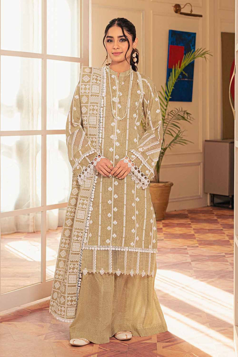 Gul Ahmed Festive Eid Printed Lawn Unstitched 3Pc Suit CL-32410