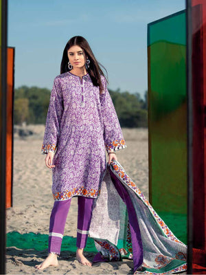 Gul Ahmed Summer Lawn 2021 Unstitched Printed 3Pc Suit CL1029A - FaisalFabrics.pk
