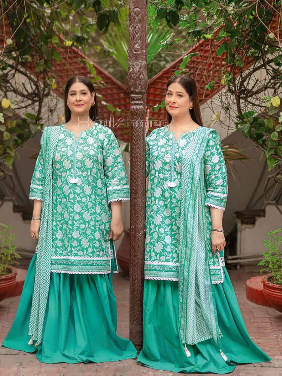 Gul Ahmed Mother Tribute Printed Lawn 3Pc Suit CL-22139A - FaisalFabrics.pk