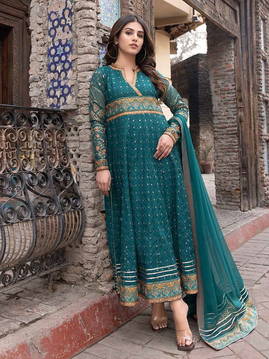 Charizma Aarzo Unstitched Embroidered Luxury Fancy 3Pc Suit CLC-01