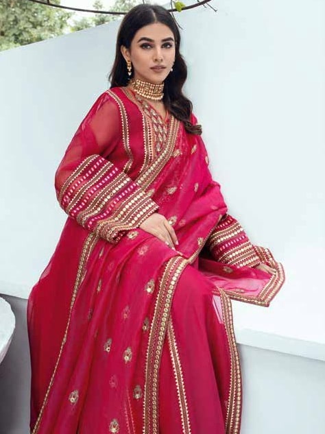 Charizma Aarzo Unstitched Embroidered Luxury Fancy 3Pc Suit CLC-04