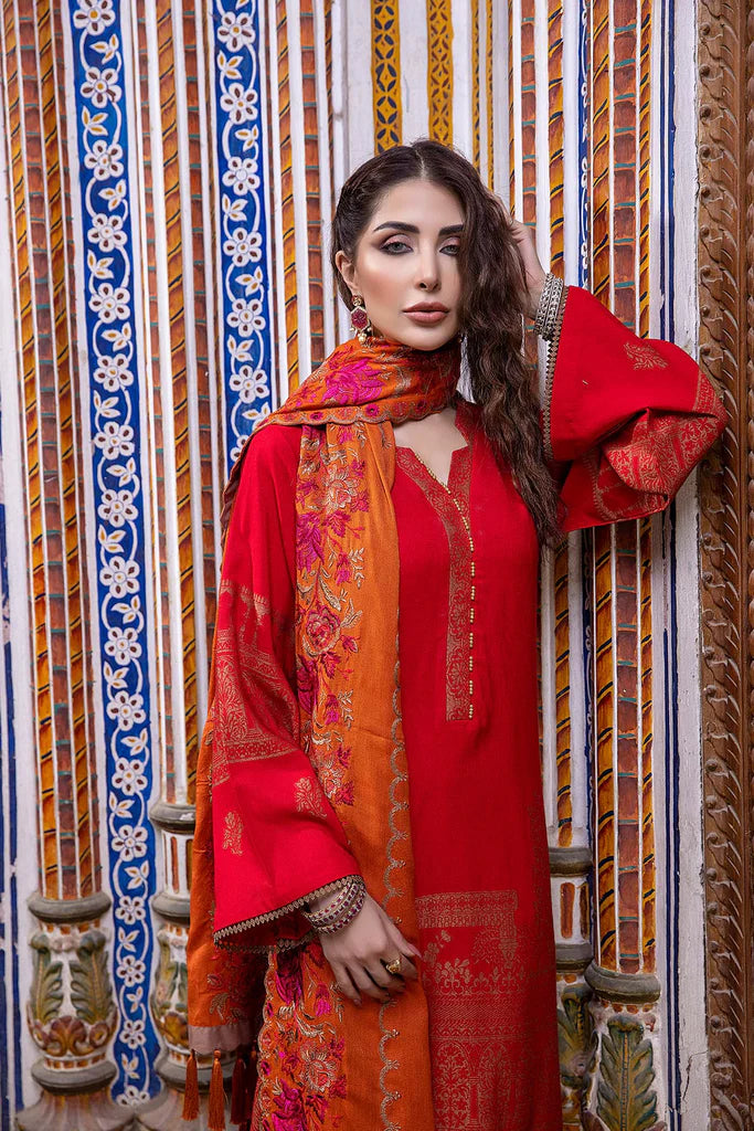 Charizma Signature Unstitched Embroidered Leather Jacquard 3Pc CLJ-13