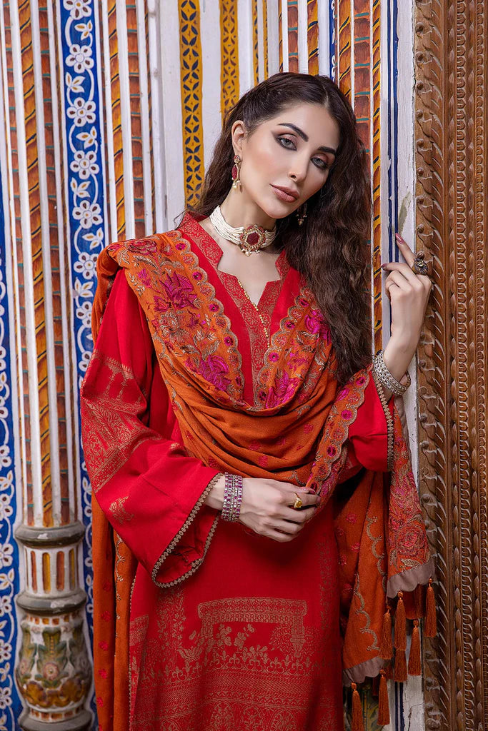 Charizma Signature Unstitched Embroidered Leather Jacquard 3Pc CLJ-13