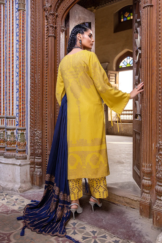 Charizma Signature Unstitched Embroidered Leather Jacquard 3Pc CLJ-14